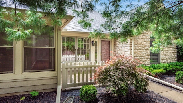 74 Stonington Cir, Newark, OH 43055 - view of exterior entry featuring stone siding
