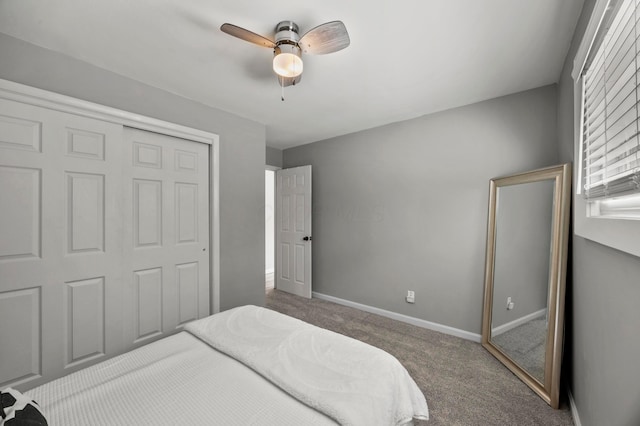 298 Flint Ridge Dr, Columbus, OH 43230 - carpeted bedroom with a closet and a ceiling fan