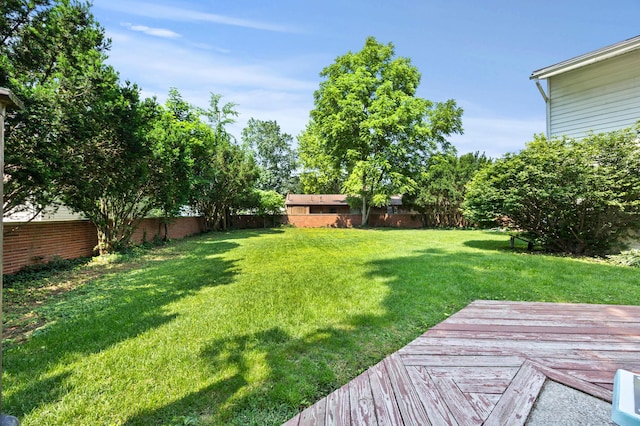 298 Flint Ridge Dr, Columbus, OH 43230 - fenced backyard with a wooden deck