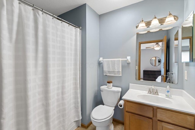 486 Ruffin Dr, Galloway, OH 43119 - full bath with vanity, ceiling fan, and a shower with curtain