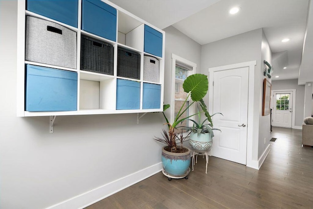 497 E Kossuth St, Columbus, OH 43206 - hallway featuring wood finished floors and recessed lighting