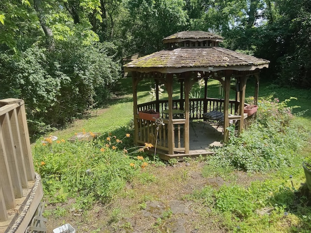 6978 Cook-Jones Rd, Waynesville, OH 45068 - view of yard featuring a gazebo and a deck