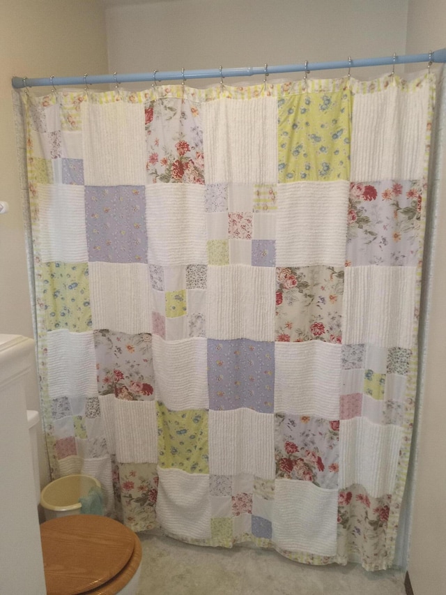 6978 Cook-Jones Rd, Waynesville, OH 45068 - full bath featuring toilet and curtained shower