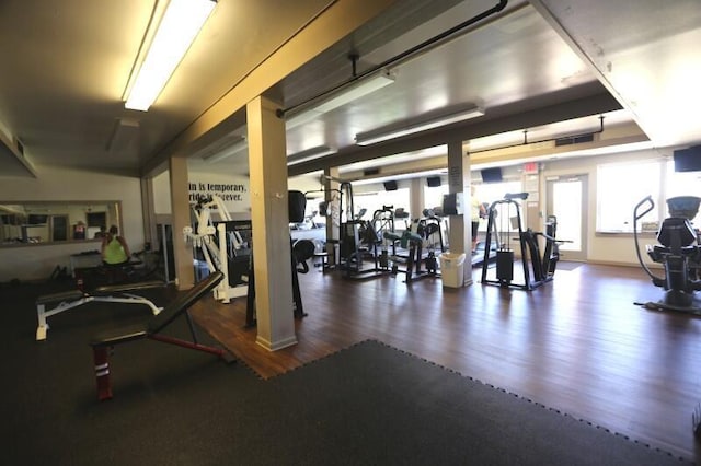 2591 Apple Valley Dr, Howard, OH 43028 - exercise room with wood finished floors