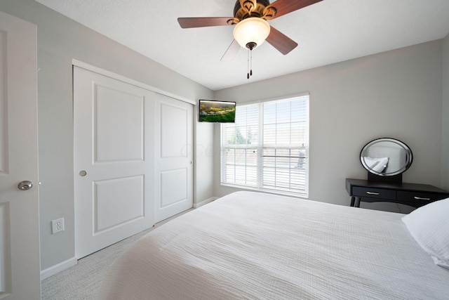 6295 Royal Tern Xing, Columbus, OH 43230 - carpeted bedroom with a closet and a ceiling fan