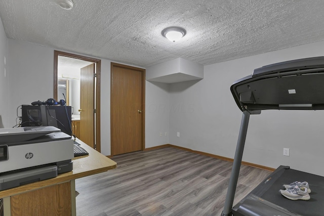 224 Macandrews Way Unit 60A, Blacklick, OH 43004 - exercise room with wood finished floors and a textured ceiling