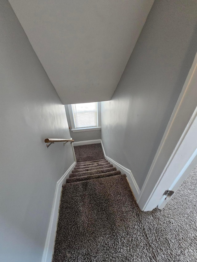 2205-2207 Sullivant Ave, Columbus, OH 43223 - stairs featuring carpet floors and baseboards