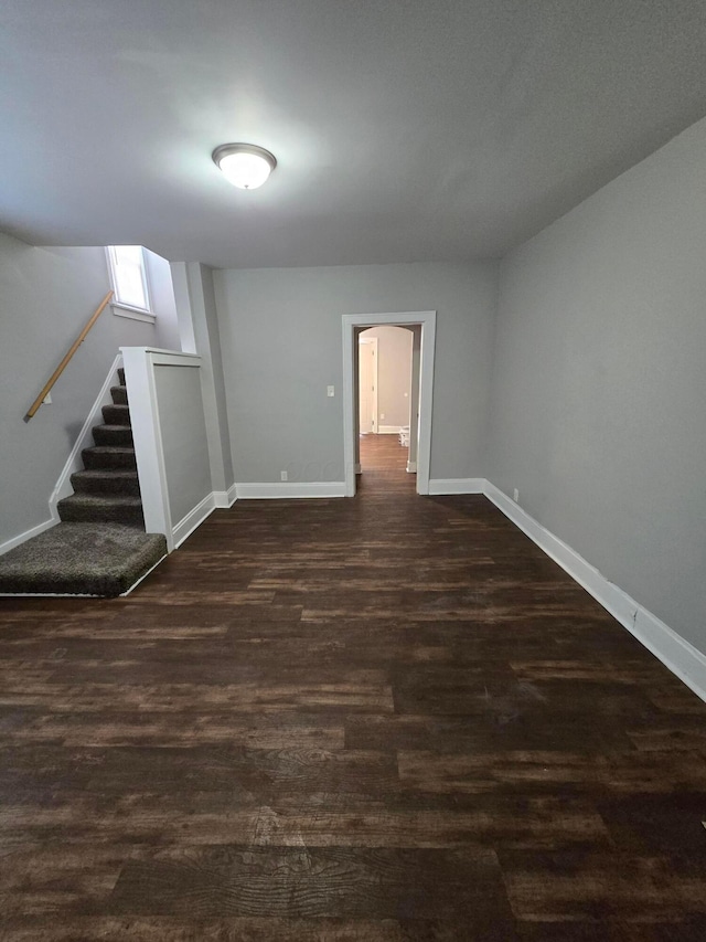 2205-2207 Sullivant Ave, Columbus, OH 43223 - empty room featuring stairs and dark wood finished floors