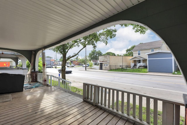 2205-2207 Sullivant Ave, Columbus, OH 43223 - view of wooden porch
