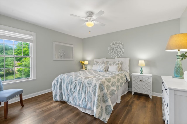 271 Crawford Ct, Westerville, OH 43082 - bedroom with dark wood-type flooring and a ceiling fan