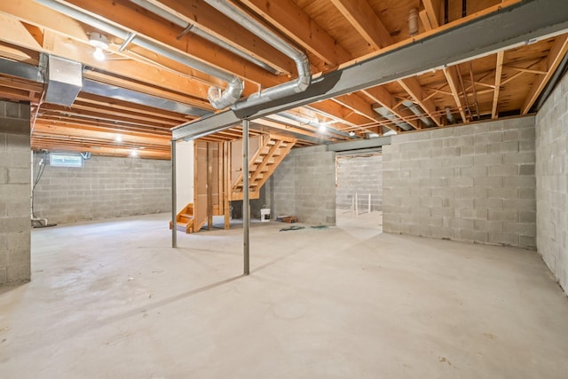 1318 Retreat Ln, New Albany, OH 43054 - basement featuring stairs