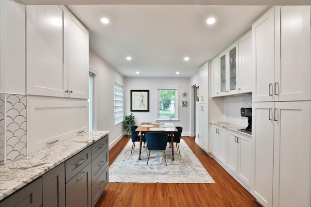 595 Brookside Dr, Columbus, OH 43209 - dining room with dark wood-style flooring and recessed lighting