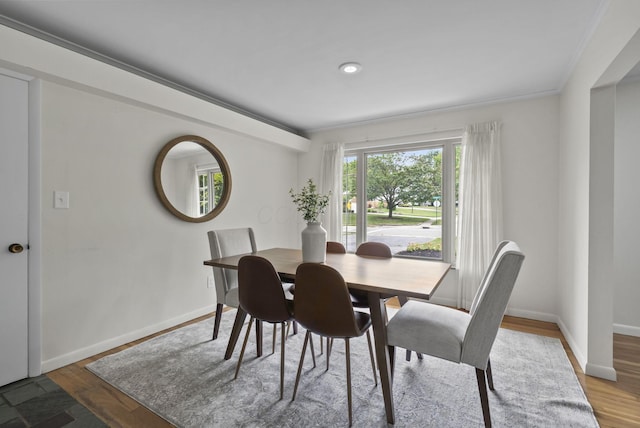 4289 Shelbourne Ln, Columbus, OH 43220 - dining space featuring baseboards and wood finished floors