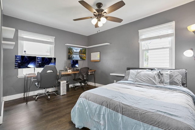 372 Sturbridge Rd, Columbus, OH 43228 - bedroom featuring wood finished floors, a desk, and ceiling fan