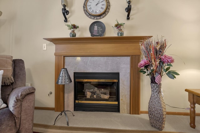 50 Bazler Ln, South Bloomfield, OH 43103 - detailed view of carpet floors and a high end fireplace