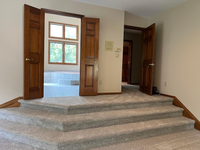 471 Old Mill Dr, Columbus, OH 43230 - stairs with carpet flooring and baseboards
