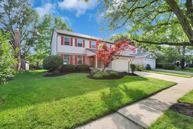 8139 Storrow Dr, Westerville, OH 43081 - view of front facade featuring concrete driveway, an attached garage, and brick siding
