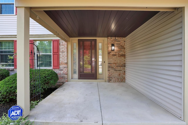 8139 Storrow Dr, Westerville, OH 43081 - doorway to property featuring brick siding