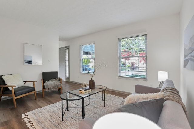 8139 Storrow Dr, Westerville, OH 43081 - living room with wood finished floors and baseboards