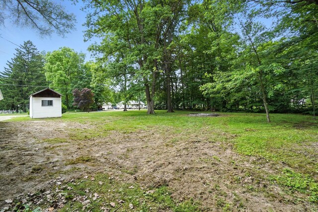4615 County Road 23, Cardington, OH 43315 - view of green lawn featuring a storage unit