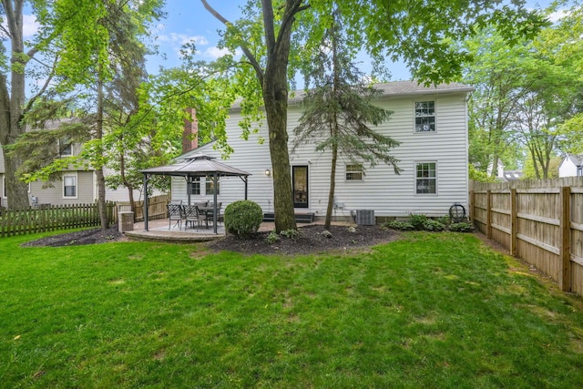 712 Suntree Dr, Westerville, OH 43081 - back of house with a gazebo, a patio area, and a fenced backyard