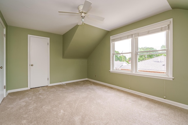 2006 Kentwell Rd, Upper Arlington, OH 43221 - bonus room featuring vaulted ceiling, light colored carpet, and ceiling fan