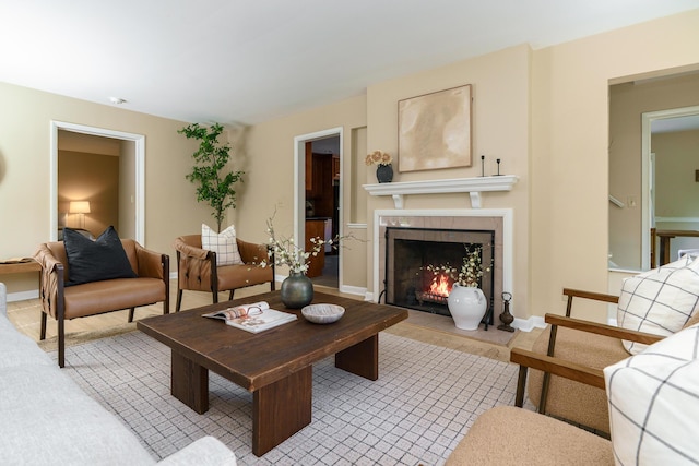 2006 Kentwell Rd, Upper Arlington, OH 43221 - living room with a fireplace and baseboards
