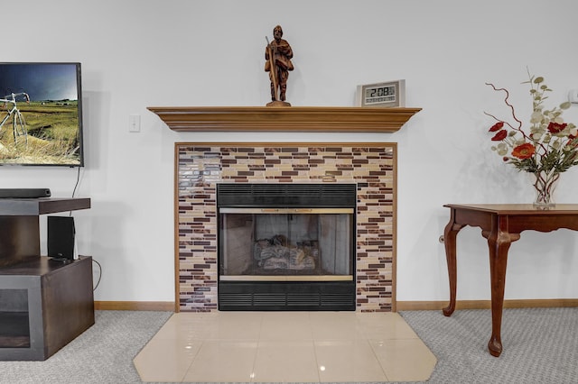 595 Piney Glen Dr, Columbus, OH 43230 - detailed view of a fireplace and carpet floors