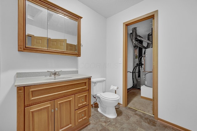 595 Piney Glen Dr, Columbus, OH 43230 - bathroom featuring water heater and vanity