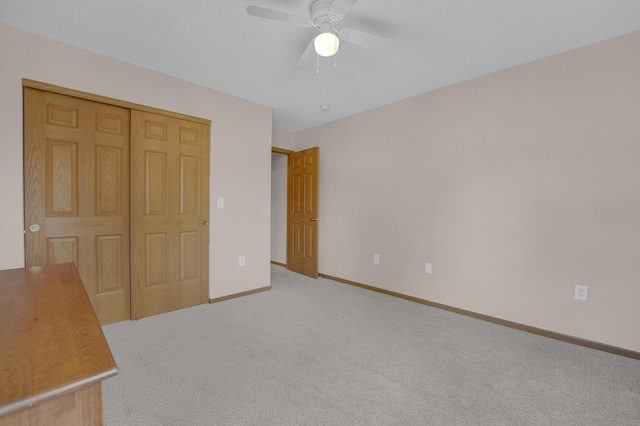595 Piney Glen Dr, Columbus, OH 43230 - unfurnished bedroom with carpet, a closet, and a ceiling fan