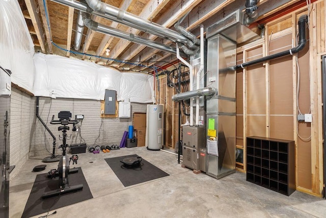 954 Hudson Xing, Columbus, OH 43212 - unfinished basement featuring water heater and electric panel