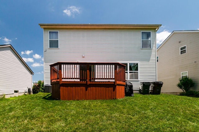 929 Preble Dr, Blacklick, OH 43004 - back of property with a deck and a lawn