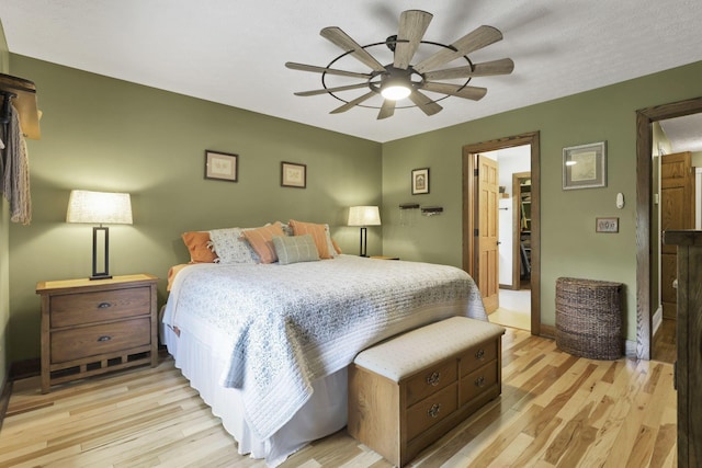 215 Barb Ct, Heath, OH 43056 - bedroom featuring light wood-style flooring and a ceiling fan