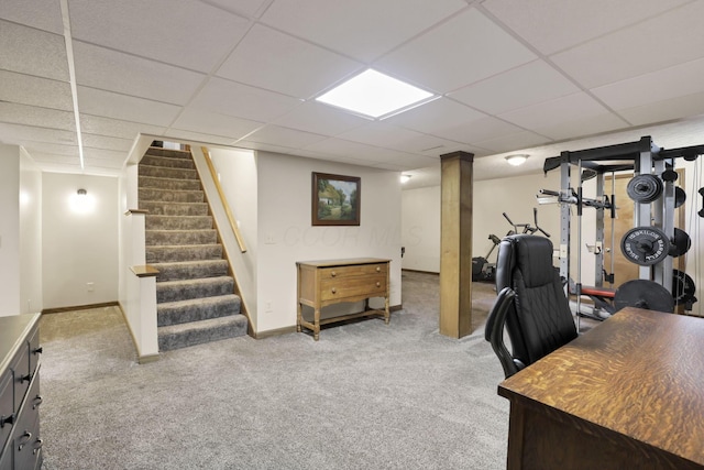 215 Barb Ct, Heath, OH 43056 - carpeted office space with a drop ceiling and baseboards