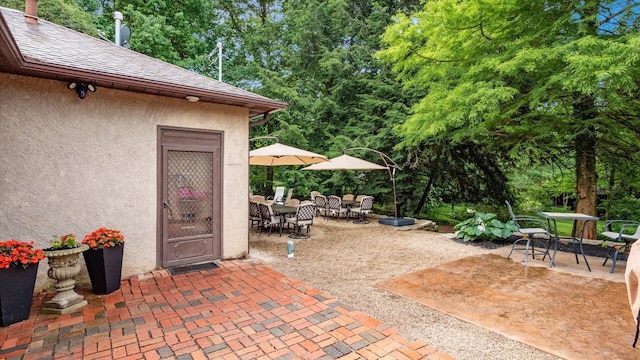 2830 Silver St, Granville, OH 43023 - view of patio / terrace with outdoor dining area and view of scattered trees