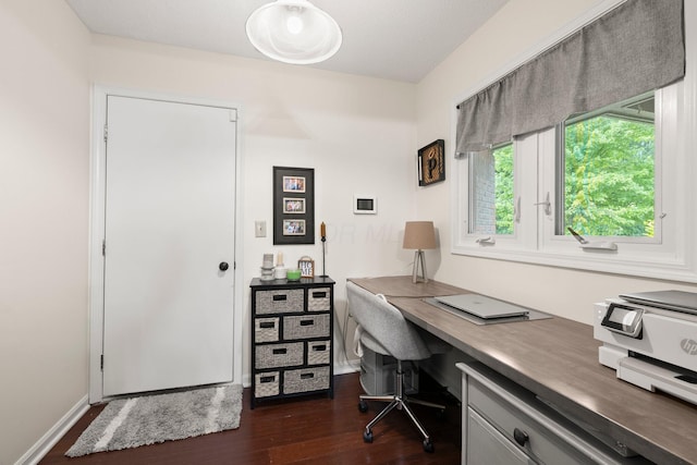 3903 Inverness Cir, Dublin, OH 43016 - office featuring dark wood-style flooring and baseboards