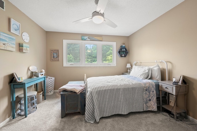 3903 Inverness Cir, Dublin, OH 43016 - carpeted bedroom with ceiling fan and a textured ceiling