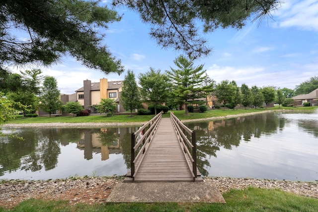 3903 Inverness Cir, Dublin, OH 43016 - dock area with a water view