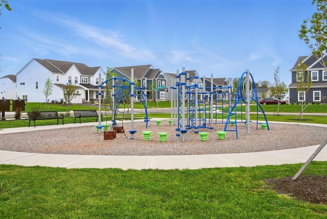 1763 Stinson Way, Delaware, OH 43015 - community play area featuring a residential view and a lawn