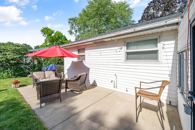 3287 Leighton Rd, Columbus, OH 43221 - view of patio / terrace featuring an outdoor living space