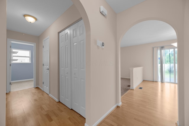 8101 Orange Station Loop, Lewis Center, OH 43035 - hall featuring arched walkways and light wood-style flooring