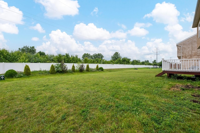 8101 Orange Station Loop, Lewis Center, OH 43035 - view of yard featuring a wooden deck