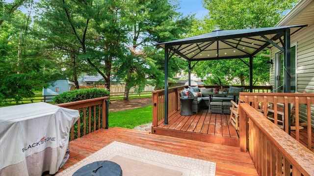 637 Livingston Ct, Heath, OH 43056 - wooden terrace with a gazebo, an outdoor hangout area, and area for grilling