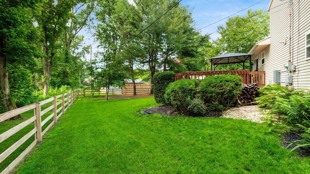 637 Livingston Ct, Heath, OH 43056 - view of yard featuring a gazebo and a wooden deck
