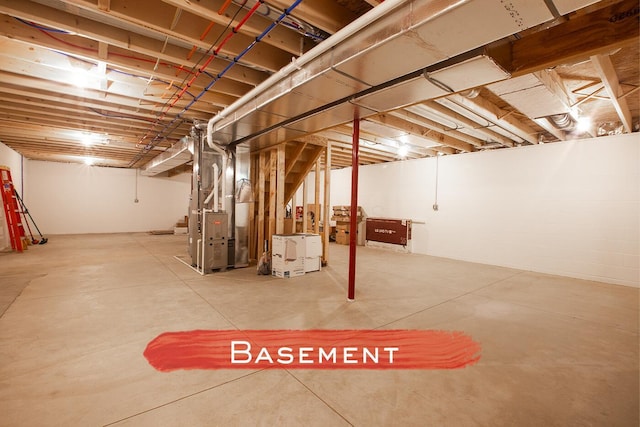 2499 Apple Valley Dr, Howard, OH 43028 - unfinished below grade area with heating unit
