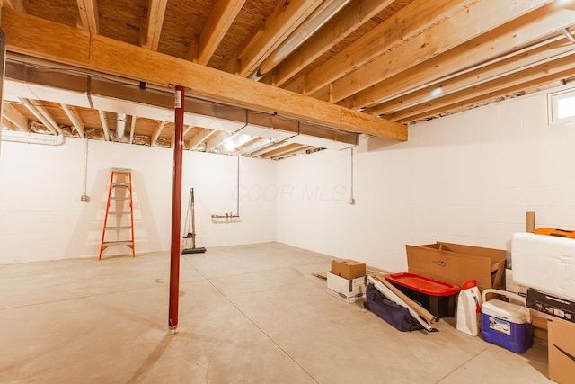 2499 Apple Valley Dr, Howard, OH 43028 - unfinished basement featuring concrete block wall