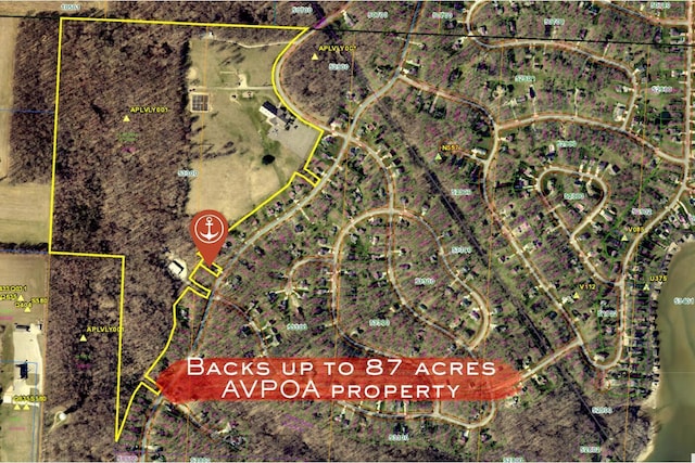 2499 Apple Valley Dr, Howard, OH 43028 - map / location with property boundaries highlighted