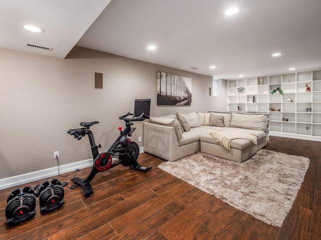 1243 Harrison Ave, Columbus, OH 43201 - living room featuring recessed lighting and dark wood finished floors
