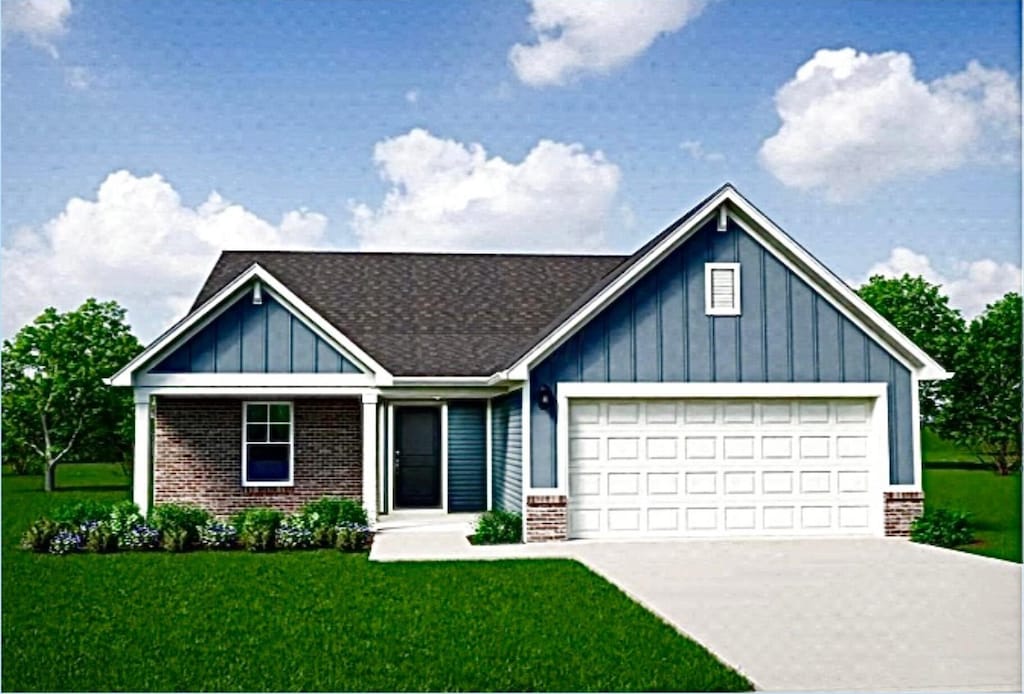 5316 Pear Lot 130, South Bloomfield, OH 43103 - craftsman-style house with brick siding, an attached garage, and a front yard