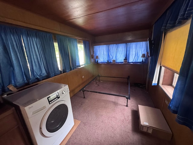 1470 S Riverview Rd, Malta, OH 43758 - laundry area featuring washer / dryer and carpet floors